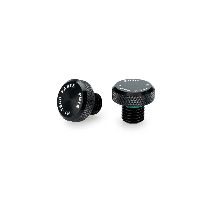 Tapon roscado para agujero de retrovisor Puig M10/125 color negro