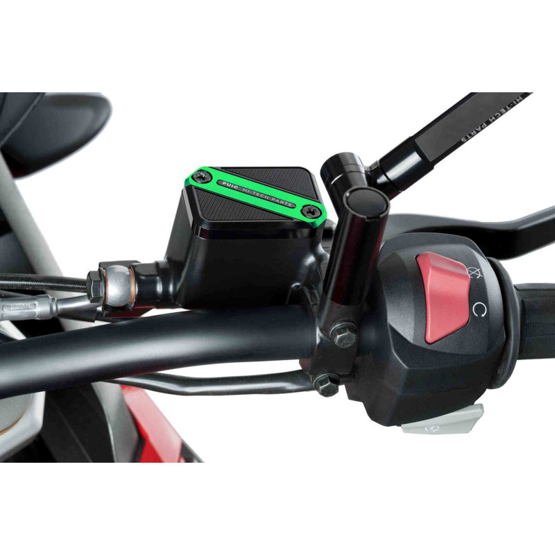 Tapon deposito liquido freno delantero Puig Aprilia Tuono 457 2025 verde