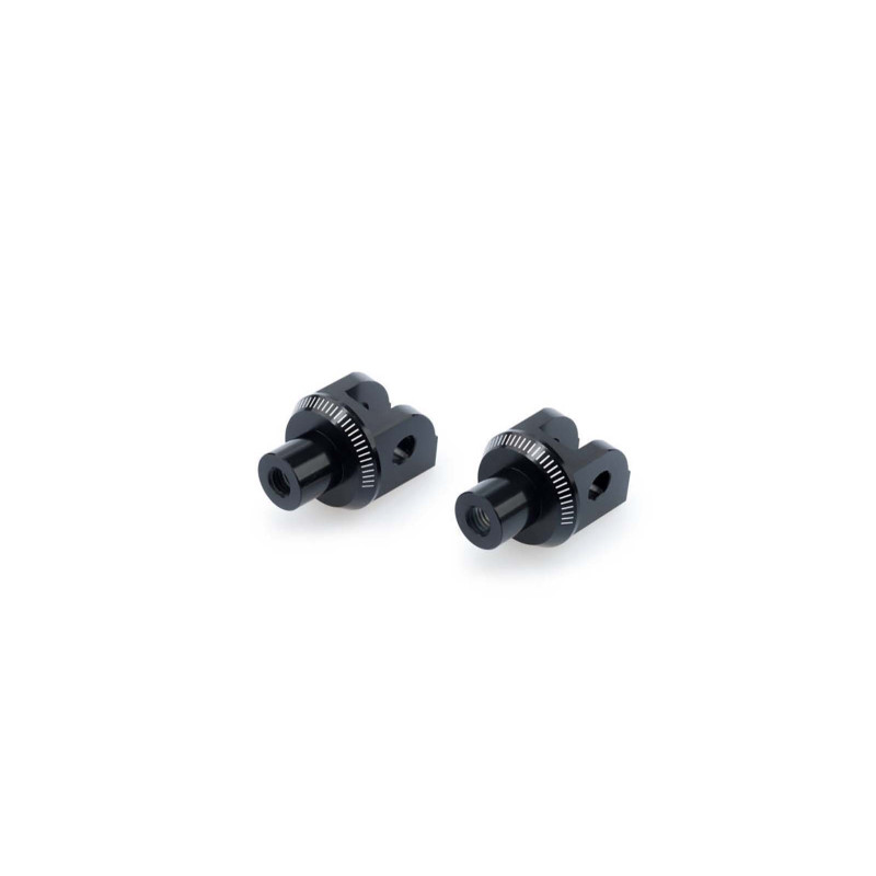 Puig fixed rider footrest adapters for KTM 125 Duke 21-23 black