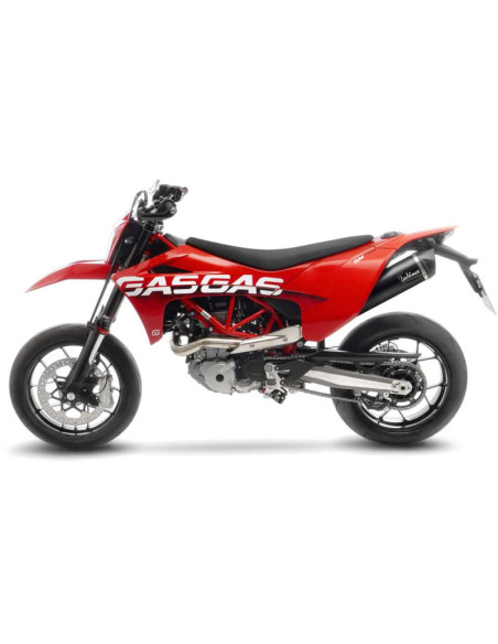 Escape negro LeoVince para KTM 690 Enduro R 21-24 acero inoxidable - codigo 14072K