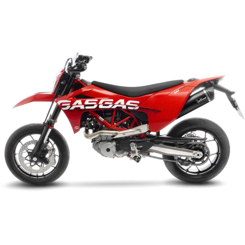 Escape negro LeoVince para KTM 690 Enduro R 21-24 acero inoxidable - codigo 14072u