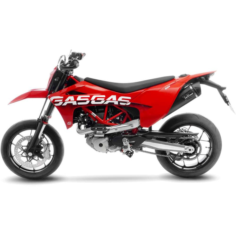 Escape negro LeoVince para KTM 690 Enduro R 21-24 acero inoxidable - codigo 14073K