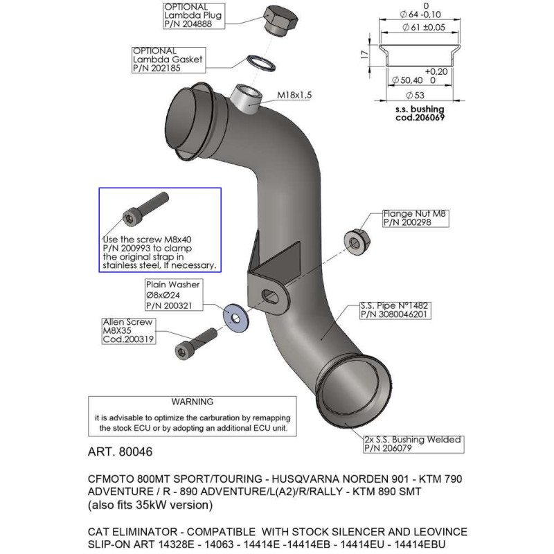 LeoVince catalytic converter remover for KTM 890 Adventure R 2023-2024
