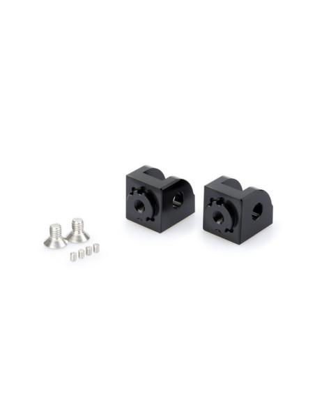 Adaptadores de estriberas de piloto ajustables Puig para KTM 390 Duke 21-23 negro