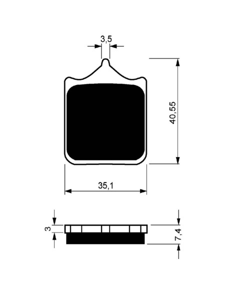 Pastilla de freno sintetica Goldfren GP6 compatible con KTM 690 Duke 2010-2011 - oferta