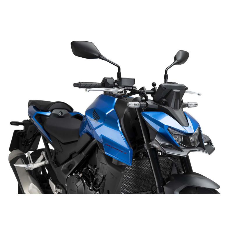 Aleron delantero Puig Downforce Naked Honda CB750 Hornet 2025 con aspecto de carbono