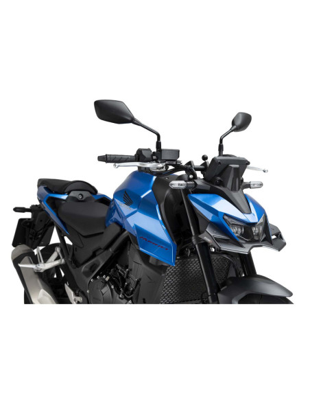 Aleron delantero Puig Downforce Naked Honda CB750 Hornet 2025 con aspecto de carbono