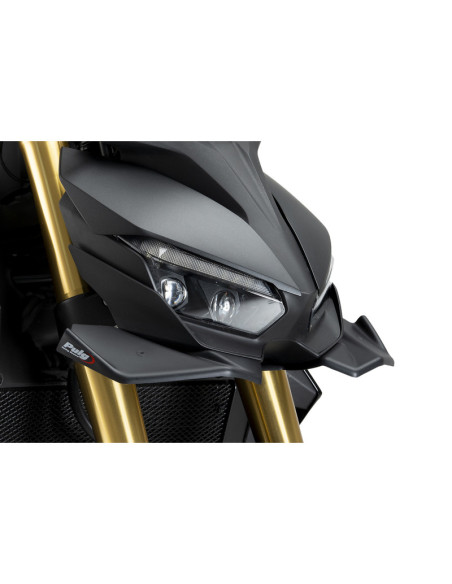 ALERON DELANTERO PUIG DOWNFORCE NAKED PARA HONDA CB1000 HORNET 25-26 NEGRO MATE | Puig