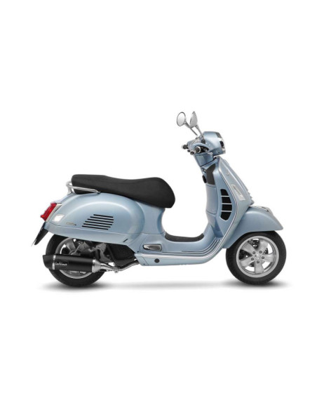 Escape negro LeoVince para Vespa GTS 125 ie/super 23-24 acero inoxidable - codigo 14080u