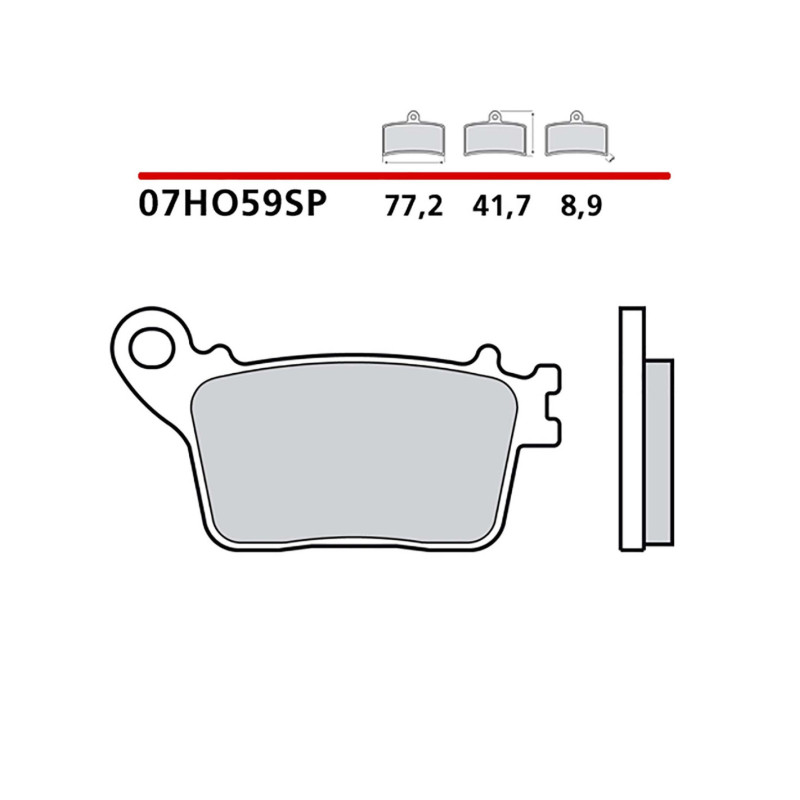 Kit de plaquettes de frein arriere Brembo compatible avec Yamaha YZF-R1M 2020-2022 - code 07HO59SP