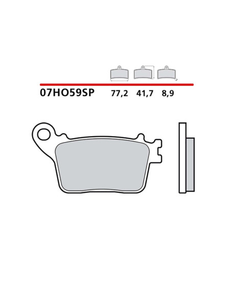 Kit de plaquettes de frein arriere Brembo compatible avec Yamaha YZF-R1M 2020-2022 - code 07HO59SP