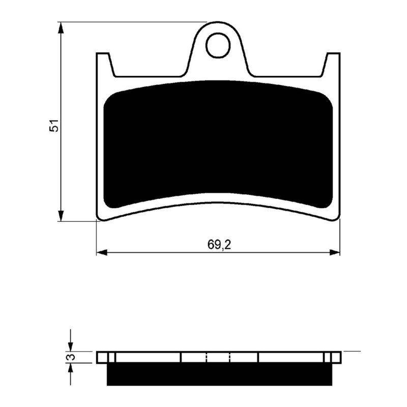 Goldfren Synthetik-Bremsbelag GP6 passend fur Yamaha 1300 XJR ab Baujahr 2002 - Angebot