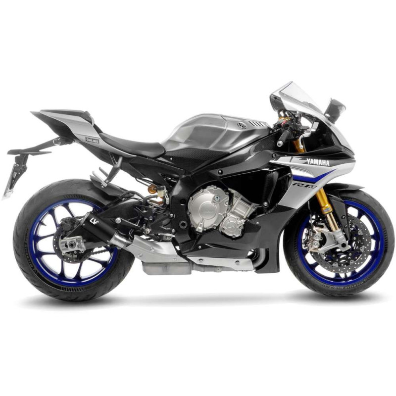 Escape LeoVince LV Corsa Black Edition para Yamaha YZF-R1M 17-19 en acero inoxidable