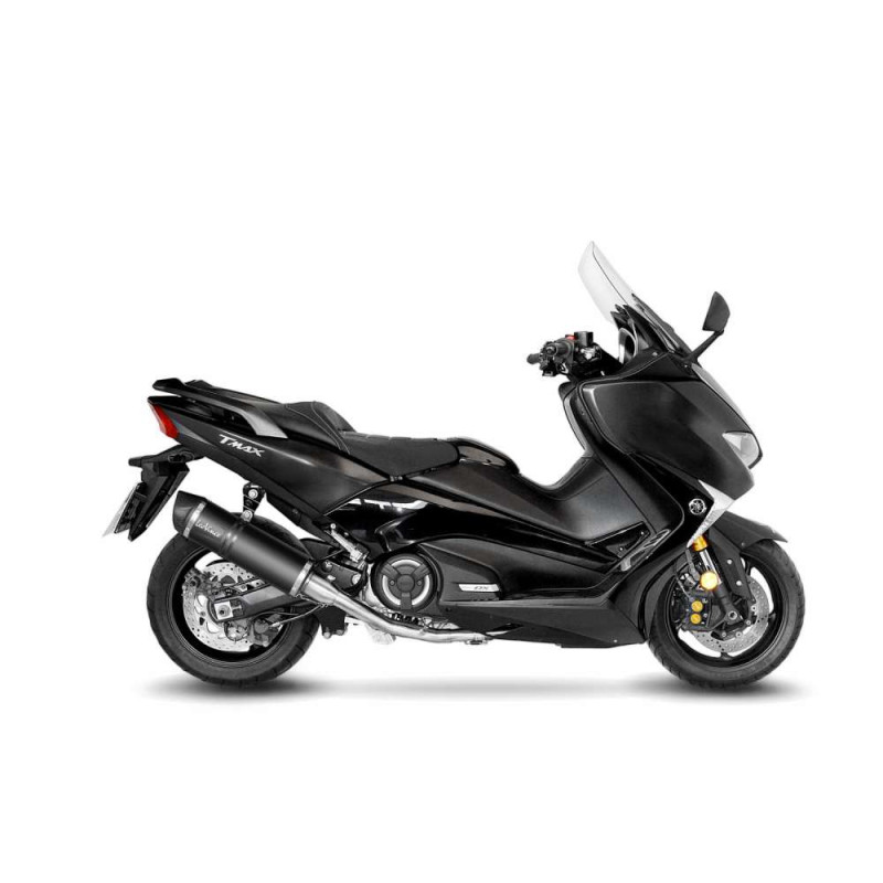 Silenciador de escape Leovince LV One Evo Black Edition para Yamaha T-Max 530 DX ABS 17-19 inox - cod. 14342ebu