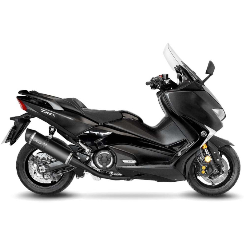 Silenciador de escape Leovince LV One Evo Black Edition para Yamaha T-Max 530 DX ABS 17-19 inox - cod. 14342EFBU