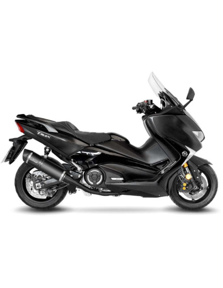 Silenciador de escape Leovince LV One Evo Black Edition para Yamaha T-Max 530 DX ABS 17-19 inox - cod. 14342EFBU