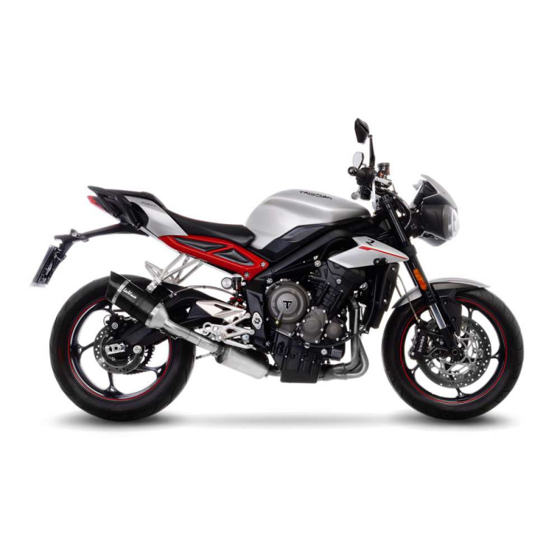 Escape de fibra de carbono LeoVince LV Pro para Triumph Street Triple 765 RS 2020-22