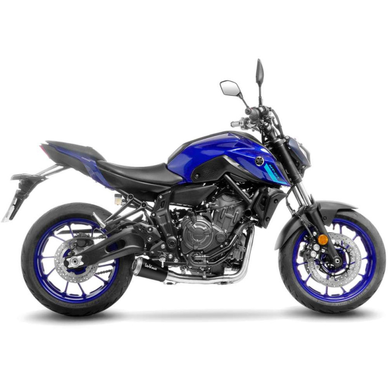 Escape LeoVince LV-10 Black Edition para Yamaha MT-07 2023-2024 en acero inoxidable