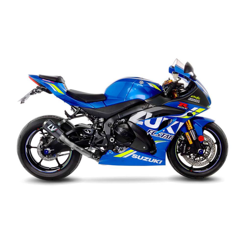 echappement en fibre de carbone LeoVince LV-10 pour Suzuki GSX-R 1000 R 17-21, code carbone 15231CU