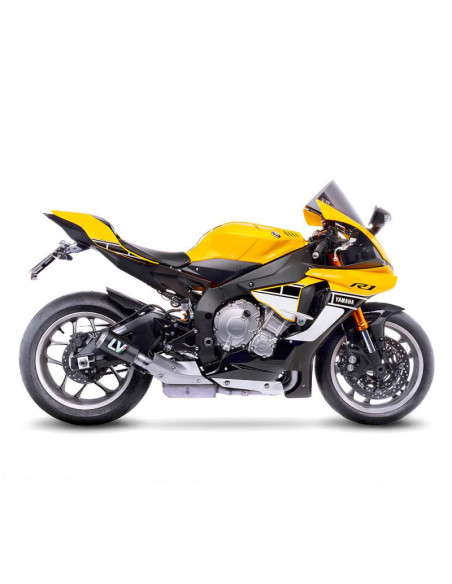 echappement en fibre de carbone LeoVince LV-10 pour Yamaha YZF-R1M 2020-2023 (code carbone 15201cu).