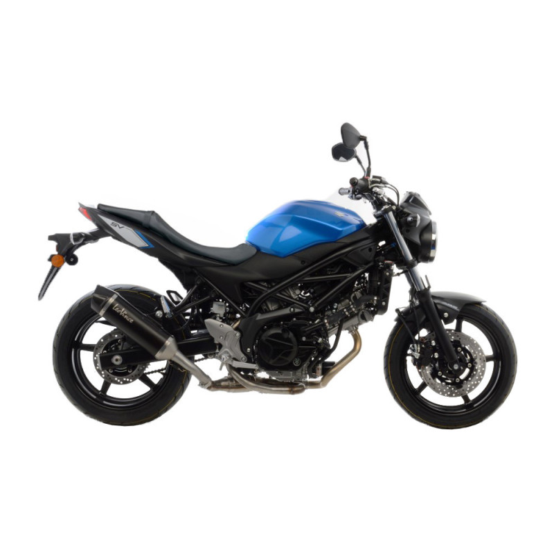 Escape LeoVince negro para Suzuki SV 650 2022-24 acero inoxidable - codigo 14031