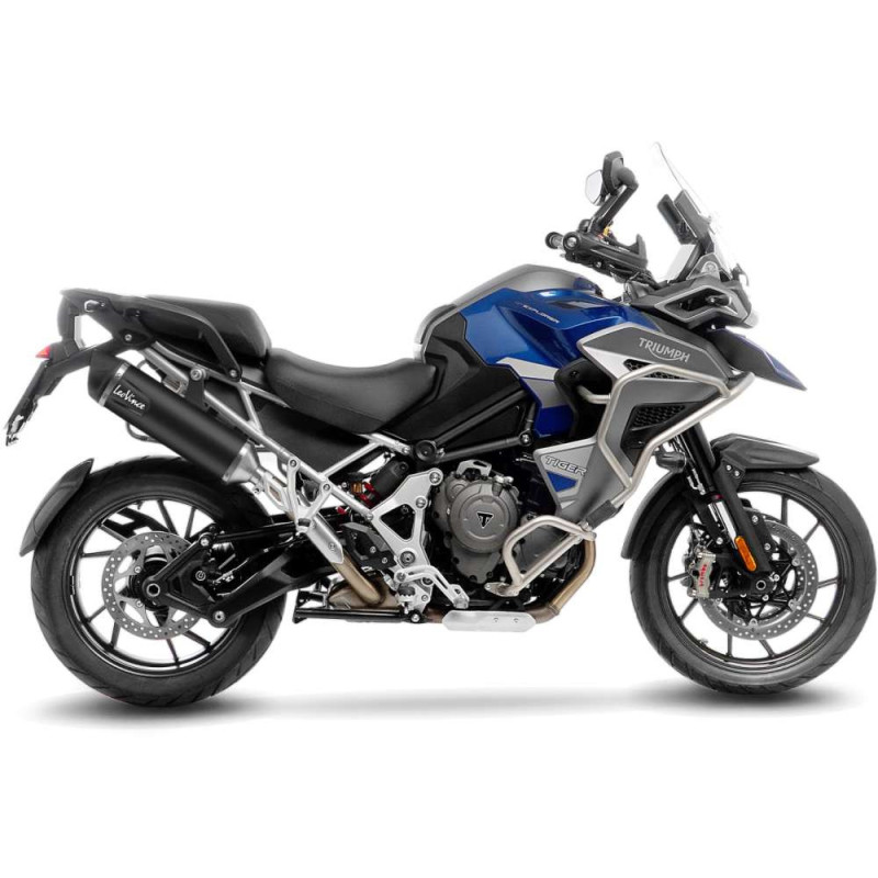 LeoVince black exhaust for Triumph Tiger 1200 GT Rally Explorer 24-25 stainless steel