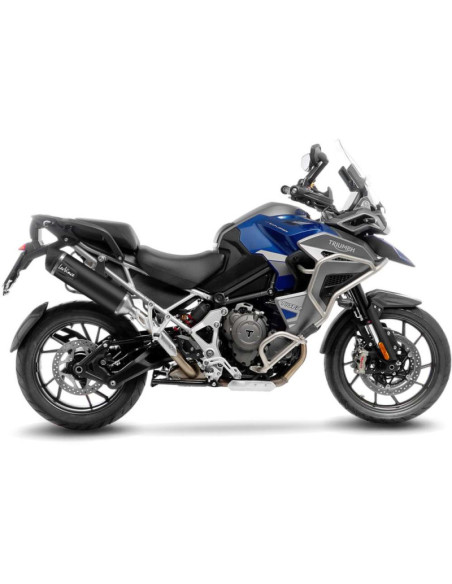 echappement LeoVince noir pour Triumph Tiger 1200 GT Rally Explorer 24-25 en acier inoxydable