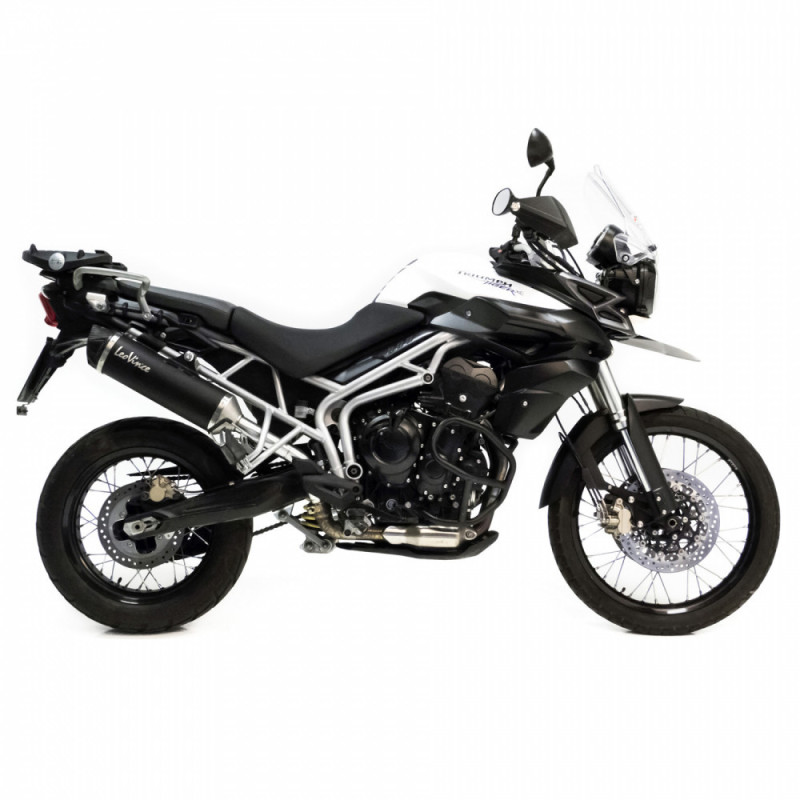 LeoVince schwarzer Auspuff fur Triumph Tiger 800 XC 11-14 Edelstahl - Code 14006