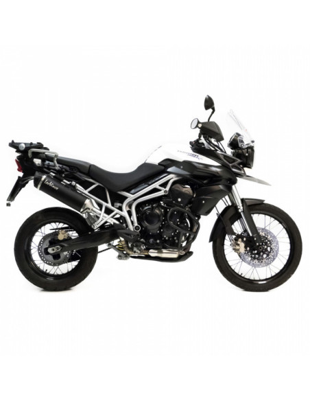 leovince terminale scarico nero per triumph tiger 800 xc 15-16 inox-cod.14006u