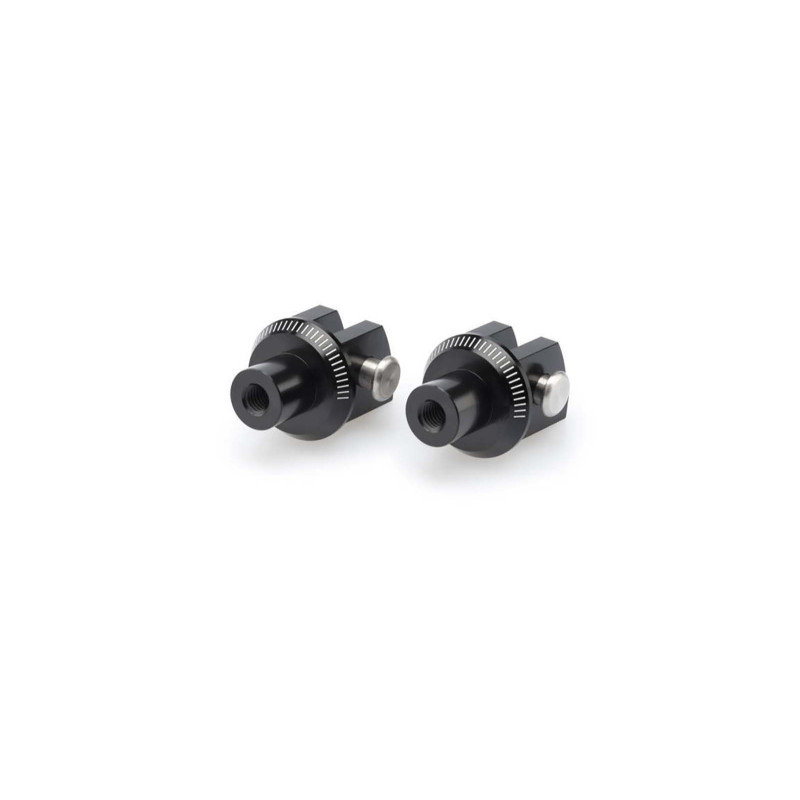 Adaptadores para estriberas fijas de piloto Puig para Yamaha FZ8 13-16 en color negro