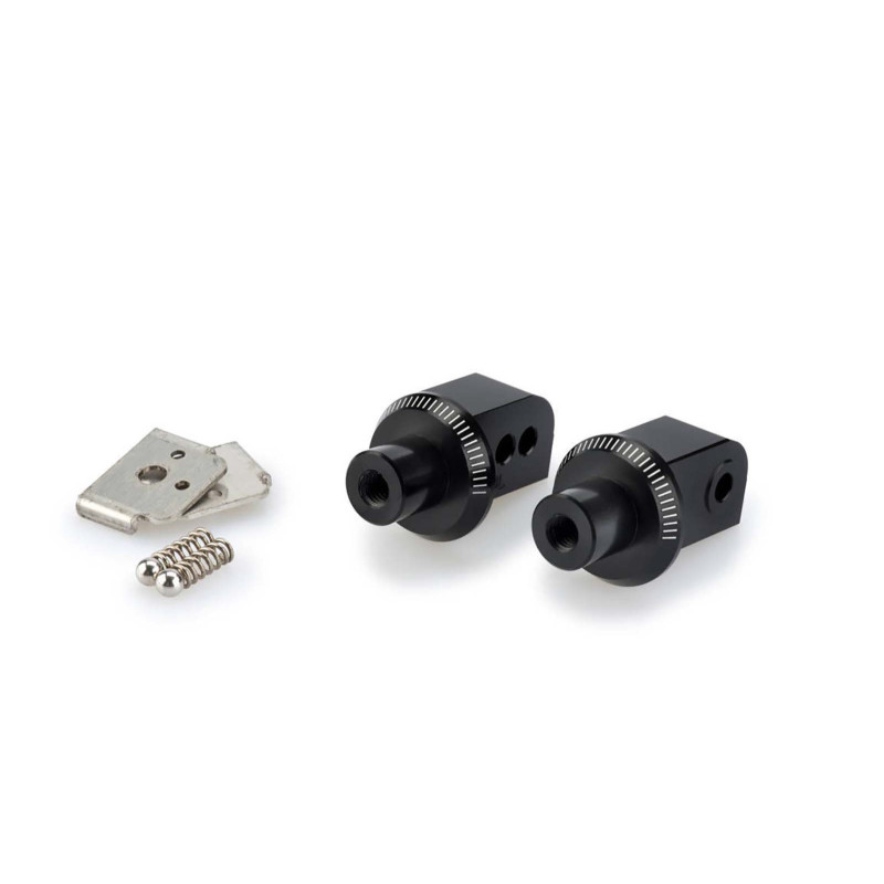 Adaptadores para estriberas fijas de pasajero Puig para Yamaha XV950/R 17-20 en negro