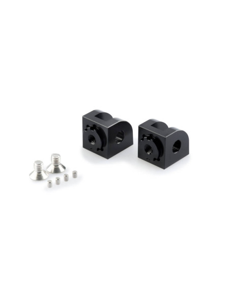 Adaptadores de estriberas de piloto ajustables Puig para Suzuki DL650XT V-Strom 21-25 negro