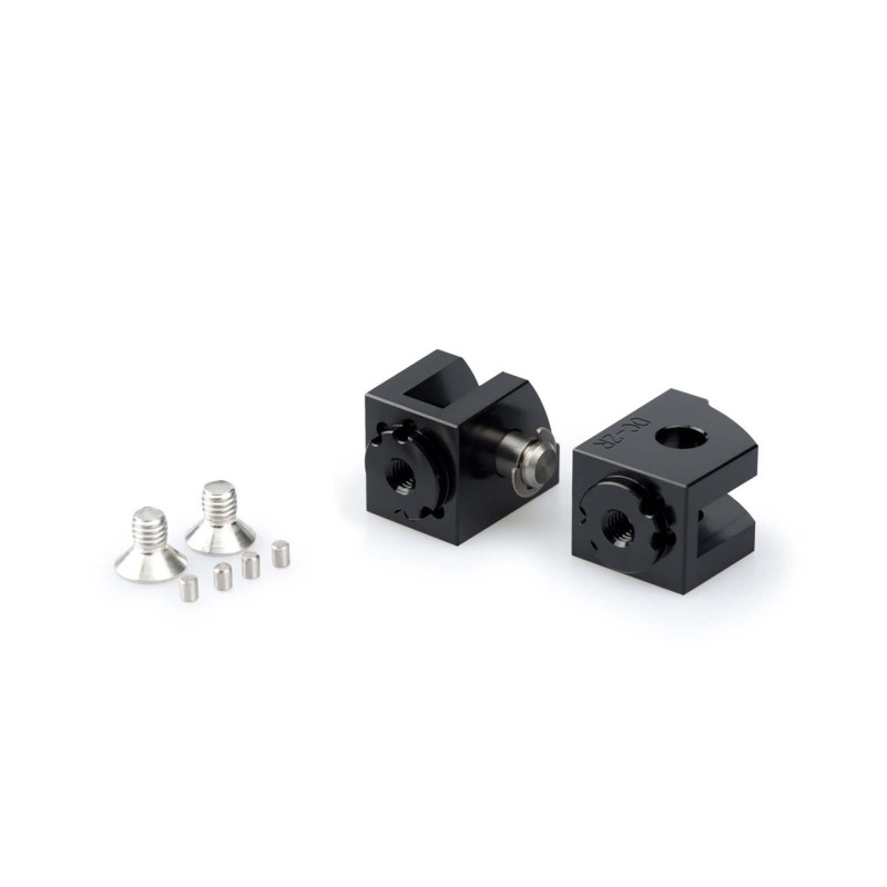 Adaptadores de reposapies ajustables Puig para Yamaha MT-07 2017 (negro)