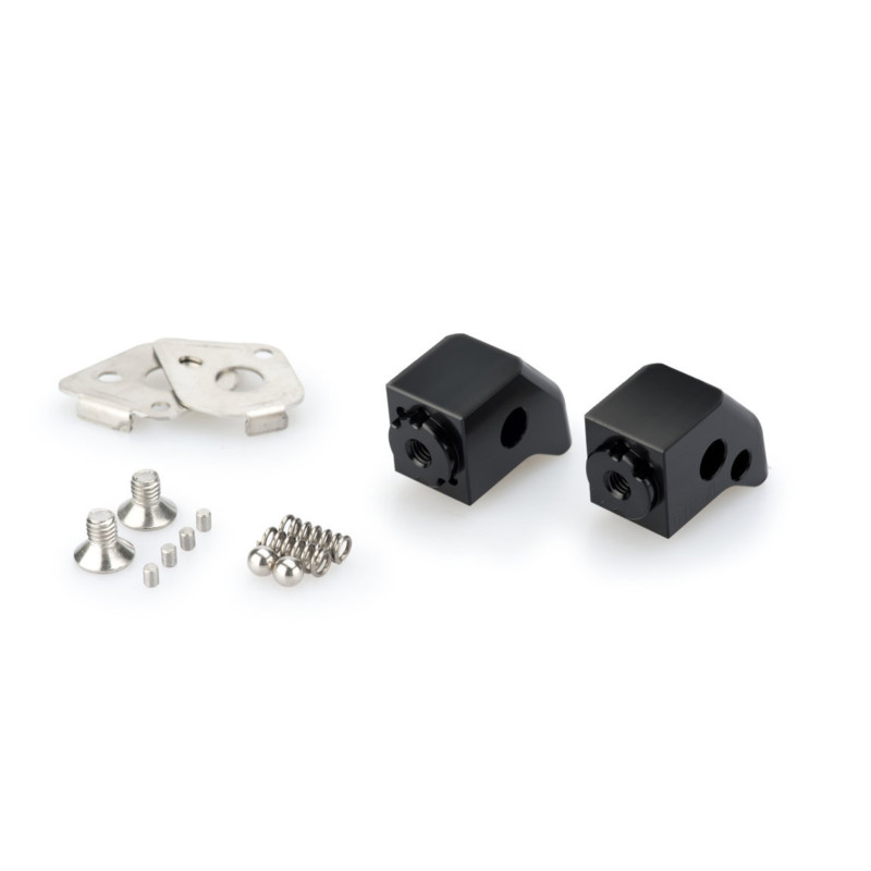 Puig adjustable passenger footrest adapters for Triumph Tiger 800 XC 11-14 black