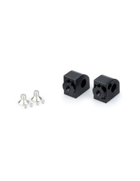 Puig adjustable passenger footrest adapters for Yamaha YZF-R6 2007 black