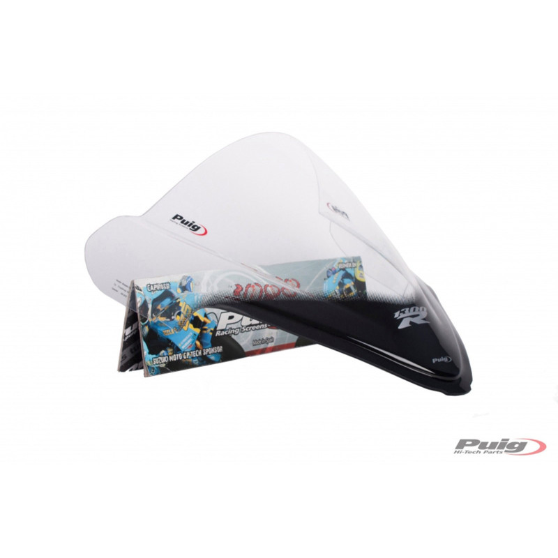 Pare-brise de course Puig transparent pour Suzuki GSX-R1300 Hayabusa 13-18