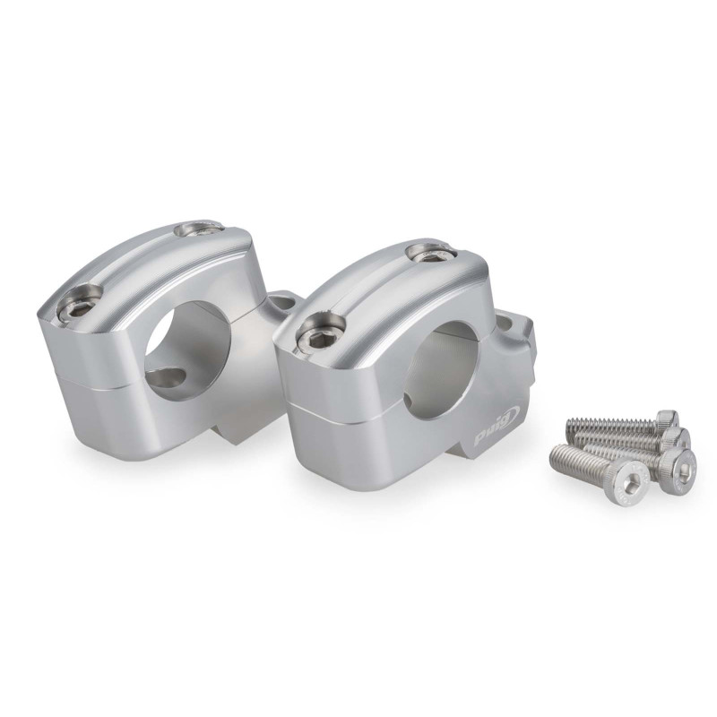 Elevadores Puig Pullback para manillar Yamaha MT-09 2025 plateados - 22101P