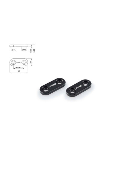 puig tappo foro specchietto per yamaha yzf-r1 12-14 nero