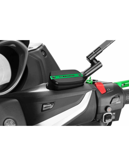 Tapon deposito liquido freno delantero Puig delantero/trasero para Yamaha T-Max 530 DX 17-19 verde