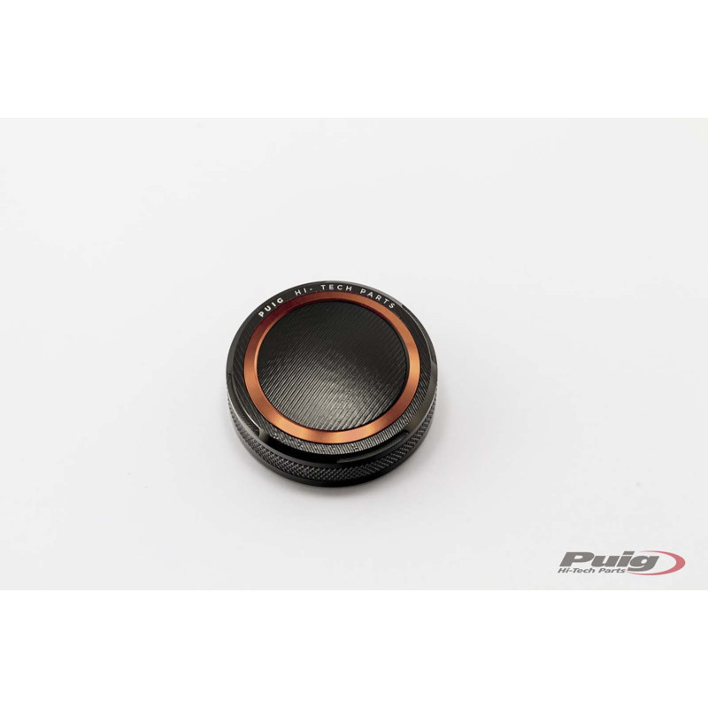 Tapon deposito liquido freno delantero Puig para Triumph Daytona 675 09-12 naranja