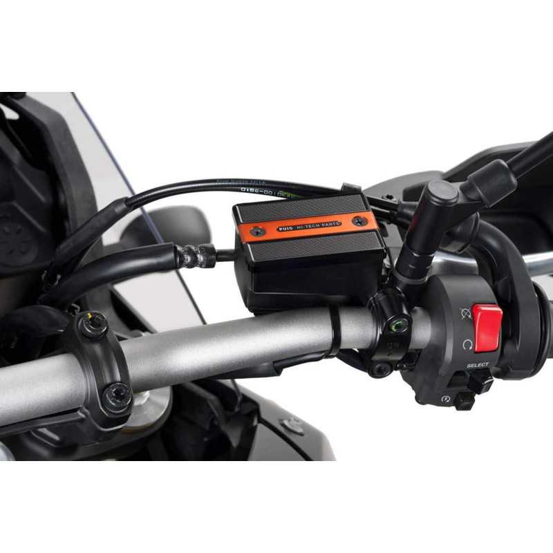 Tapon deposito liquido freno delantero Puig para Yamaha MT-09 Tracer 2017 naranja