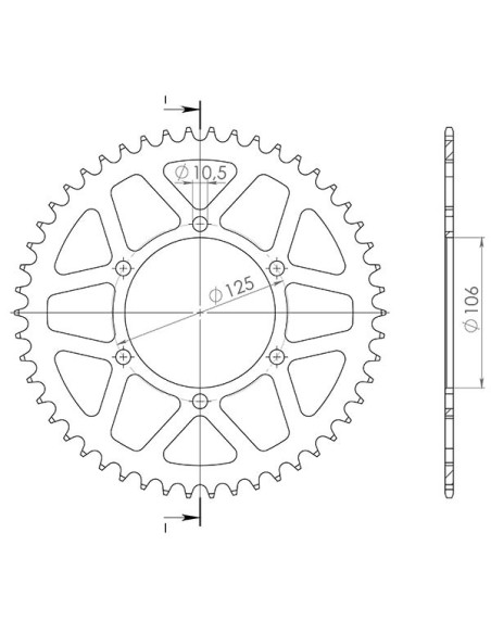 Sgr Corona R Al P520-D47 para Triumph Daytona 675 09-12