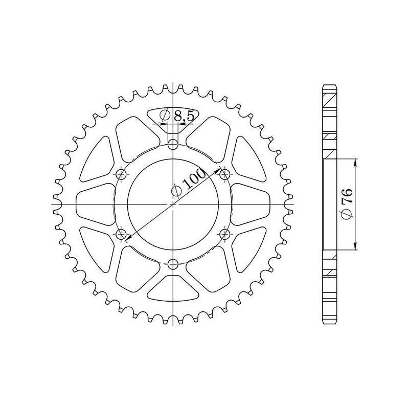 SGR Corona S AC P428-D48 para Yamaha YZF-R/YZF-R ABS 125 14-16