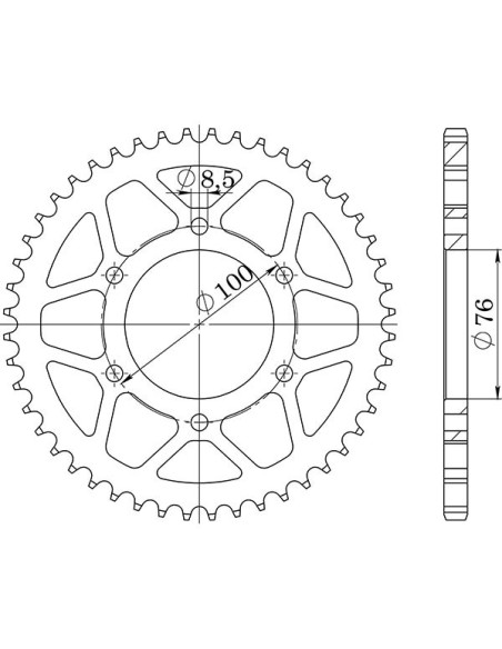 SGR Corona S AC P428-D48 para Yamaha YZF-R/YZF-R ABS 125 14-16