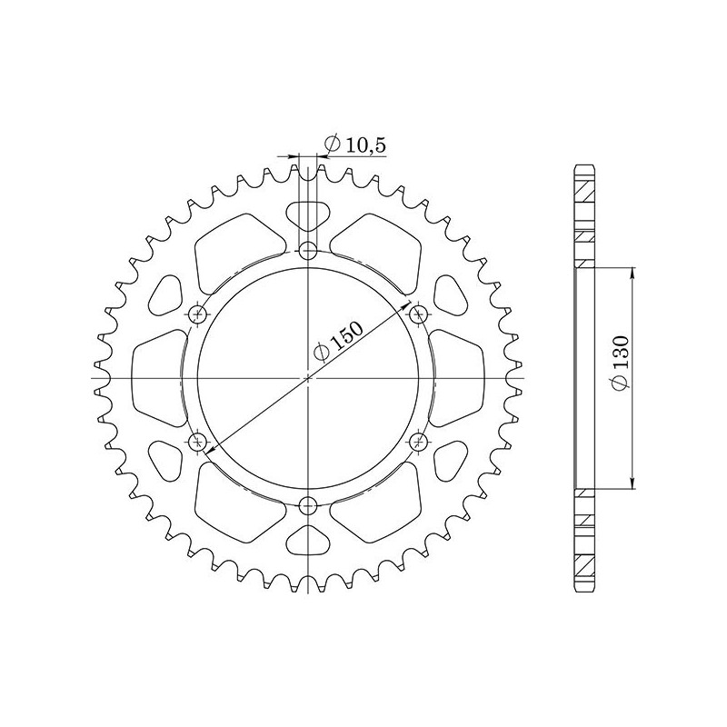 SGR Corona S AC P525-D46 para Yamaha FZ8 sin ABS 800 13-15