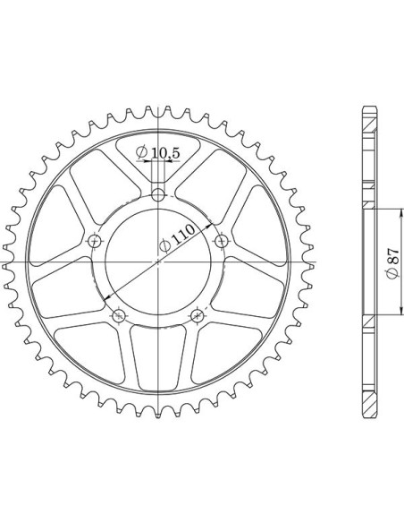 SGR Corona S AC P525-D48 para Suzuki GSF S Bandit ABS 650 09-13