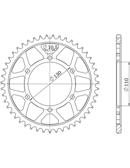 Sgr Corona S AC P530-D39 para Yamaha MT-01 1700 07-11