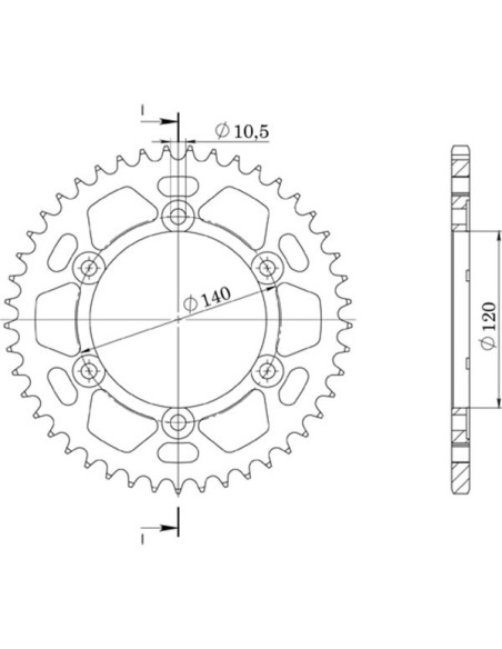 SGR Corona S AL P530-D40 para Suzuki GSX-R Hayabusa 1300 04-07