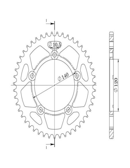 Corona SGR S+2 AL P525-D45 para Triumph Bonneville T100 865 09-15