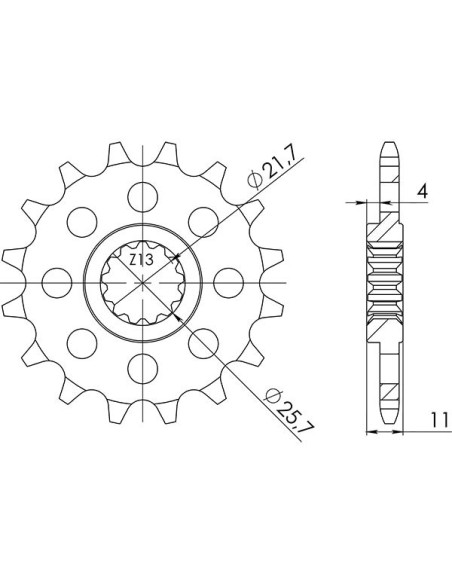 pinon sgr r ac p520-d16 yamaha fz6 fazer/abs 07-08